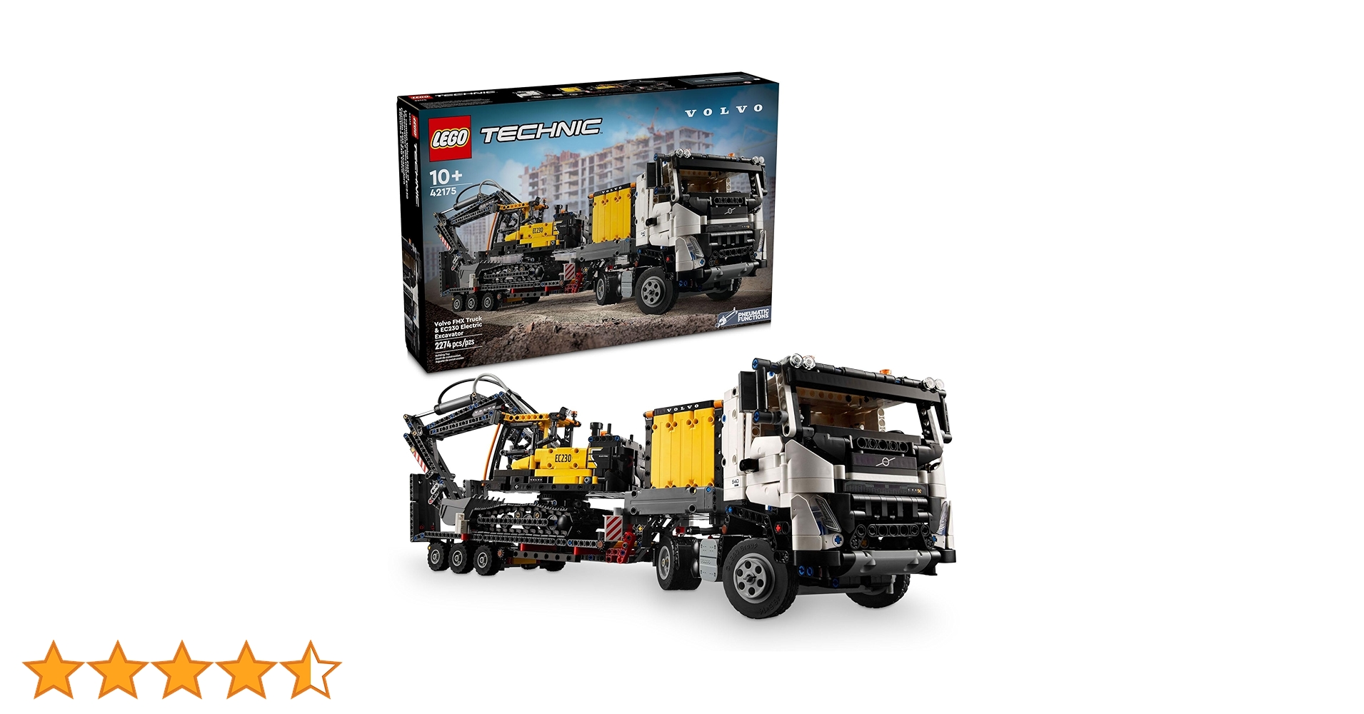 LEGO Technic Volvo Construction Vehicles Versatile Building Set.